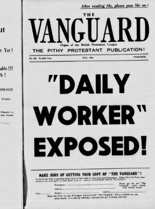 cover page of Protestant Vanguard published on May 1, 1943