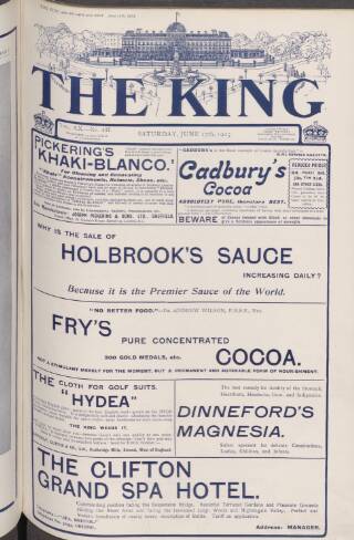 cover page of King and his Navy and Army published on June 17, 1905