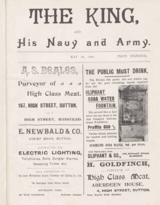 cover page of King and his Navy and Army published on May 26, 1906