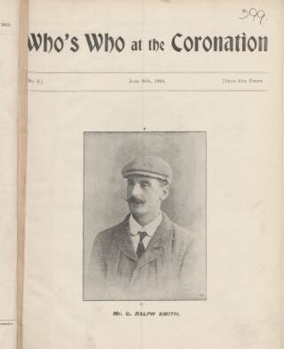 cover page of Who's who at the Coronation published on June 30, 1902