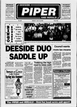 cover page of Deeside Piper published on May 28, 1993