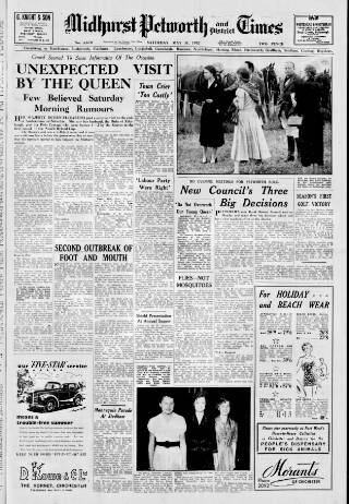 cover page of Midhurst and Petworth Observer published on May 31, 1952