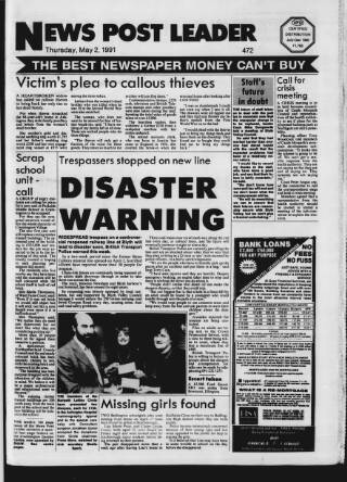cover page of Blyth News Post Leader published on May 2, 1991