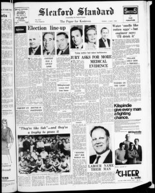cover page of Sleaford Standard published on May 2, 1969