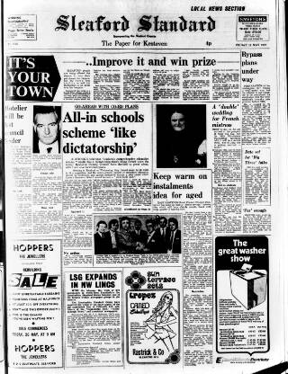 cover page of Sleaford Standard published on May 19, 1972