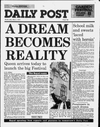cover page of Liverpool Daily Post published on May 2, 1984